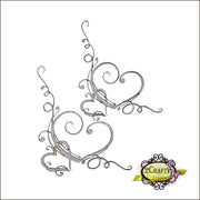 2CRAFTY CHIPBOARD CORNER SWIRLY HEART